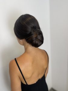 Chignon réaliser au salon Jean Louis David à Marseille